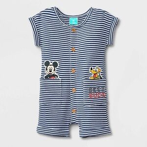 Disney Navy and White Striped baby Bodysuit 12M